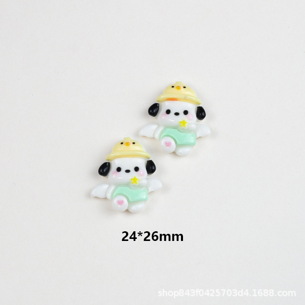 Angel Pacha Dog cartoon resin accessories diy cream glue phone case material wing dog jewelry accessories wholesale pic 3
