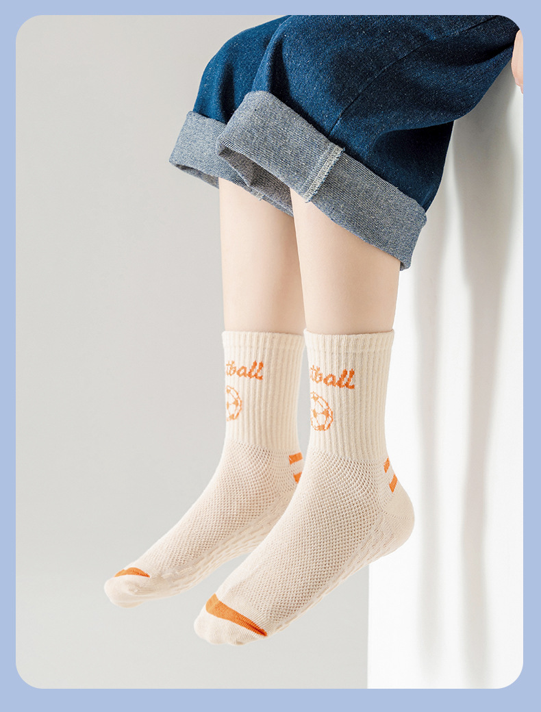 Calcetines stand one piece para niños calcetines primavera verano para niños calcetines de algodón calcetines de manga media calcetines deportivos para niños y niñas malla transpirable color sólido calcetines de moda one piece para niños pic 14