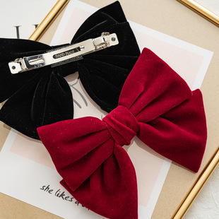 头饰新款蝴蝶结发饰 儿童纯色婴儿发带发饰宽边女童宝宝微弹头带                              详情2