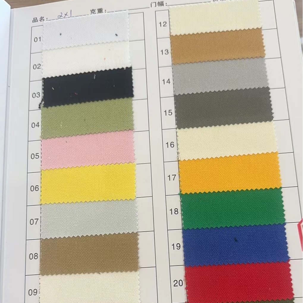 All-cotton canvas 2*1 10-ampere canvas manufacturer in stock source, suitable for workwear, canvas bags, canvas fabric, polyester-cotton pic 1