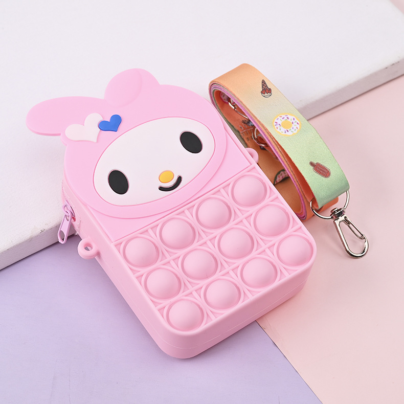 Cross-border new rat-extermination pioneer coin purse Cartoon Unicorn single-shoulder diagonal silicone bag decompression silicone coin purse pic 18