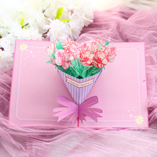 教师节文创礼品3d立体贺卡烫金纸雕花束送老师创意礼物卡片批发详情2
