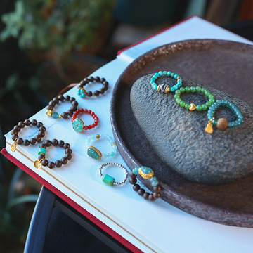 Amazon AliExpress New Chinese-style natural blue water drum bead A-grade jade bracelet for women, light luxury 925 silver inlaid rabbit jewelry pic 15