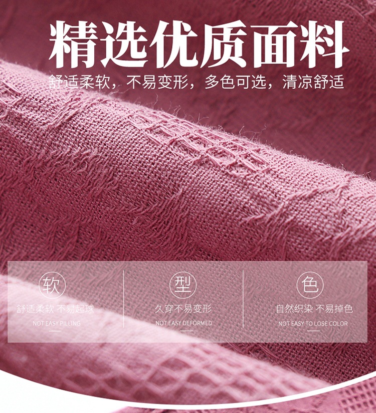 Summer clothing sets for middle-aged and elderly people, cotton and linen, short-sleeved for grandmothers and mothers, summer pure cotton T-shirts, clothes for the elderly and grandmothers pic 3