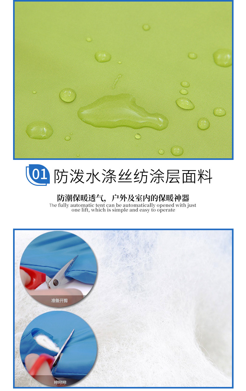 Outdoor camping, thickened all-season sleeping bags, family outings, spliced sleeping bags, office midday rest sleeping bags pic 12