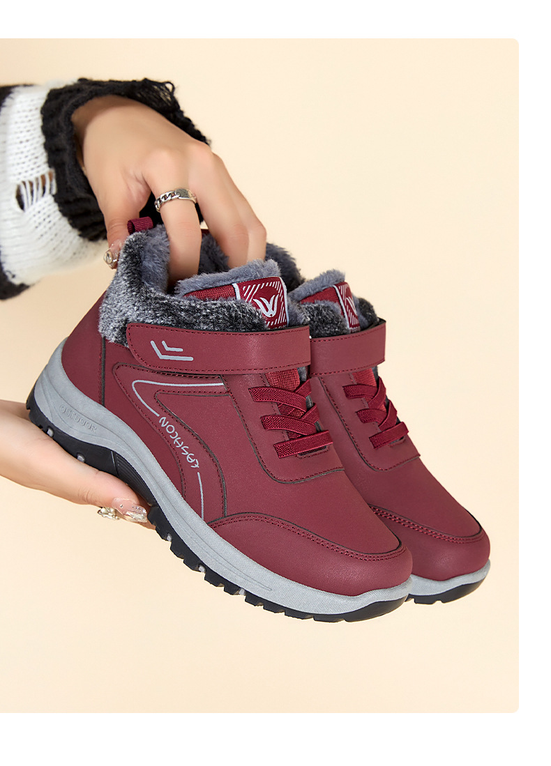 棉鞋妈妈鞋冬季新款加绒加厚老人鞋女士棉靴户外健步鞋防滑雪地靴详情26