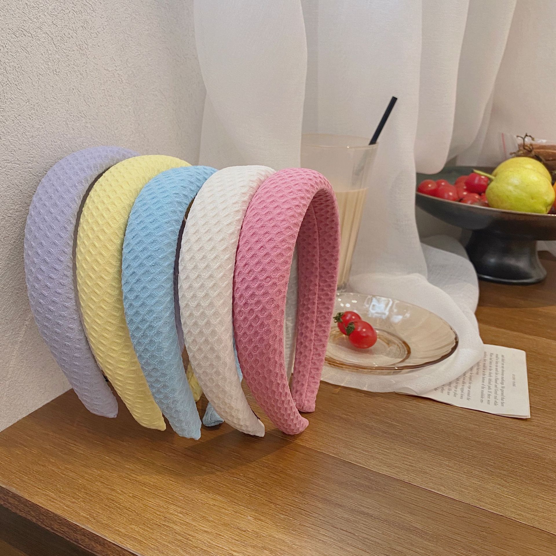 Colorful high skull top sponge hair band for women, versatile for going out, high-end hair clip headwear, face wash hair tie, summer headband pic 21