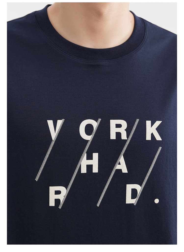 Quick-drying ice silk cotton round-neck cool-feeling foam printed short-sleeved T-shirt for men, 2024 summer new mercerized half-sleeved T-shirt pic 23