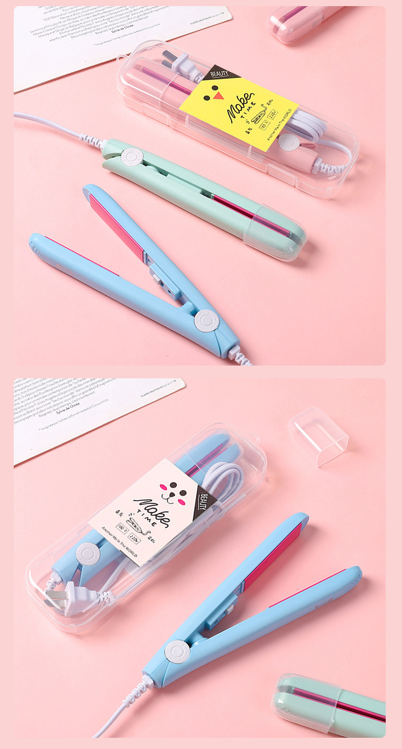 迷你卷发棒直发器便携式直发夹直卷两用夹板学生宿舍蓬松刘海夹板                              详情14