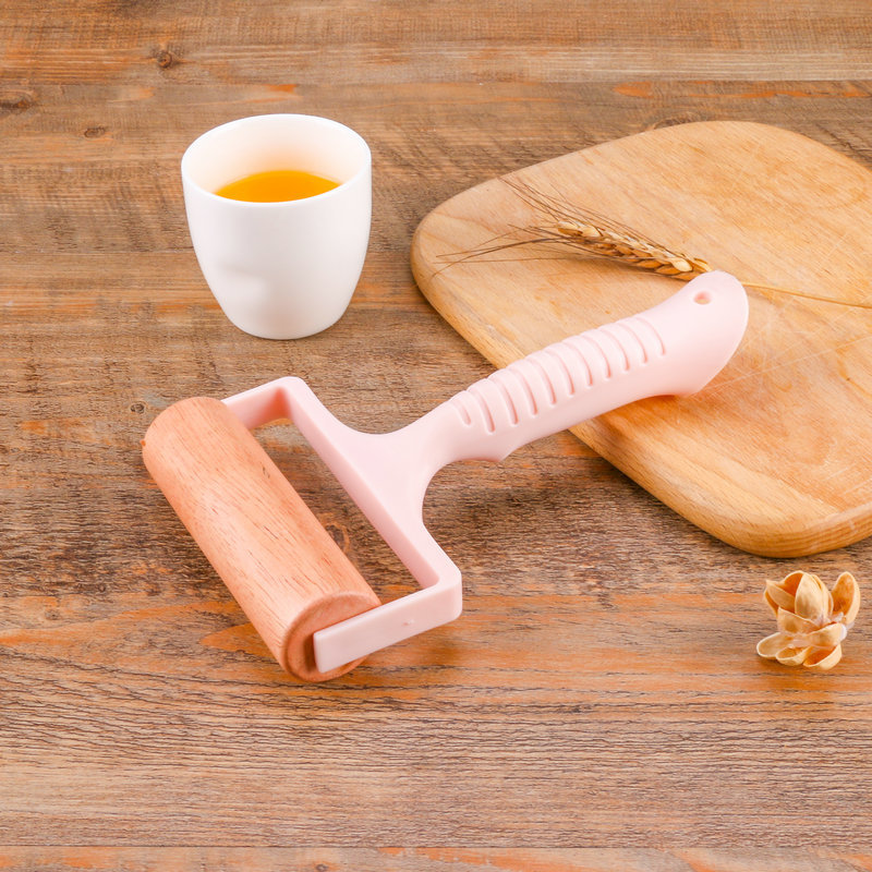 Stainless steel solid wood rolling pin, hole press, plastic mesh drawing knife, mesh cutting knife, multi-functional press pic 10