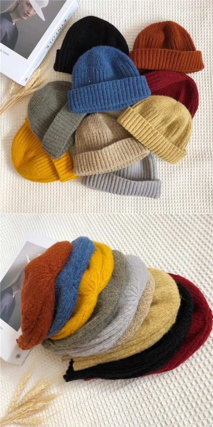 毛线帽子女冬天韩版百搭流氓帽秋冬季保暖冷帽男针织帽ins瓜皮帽详情4
