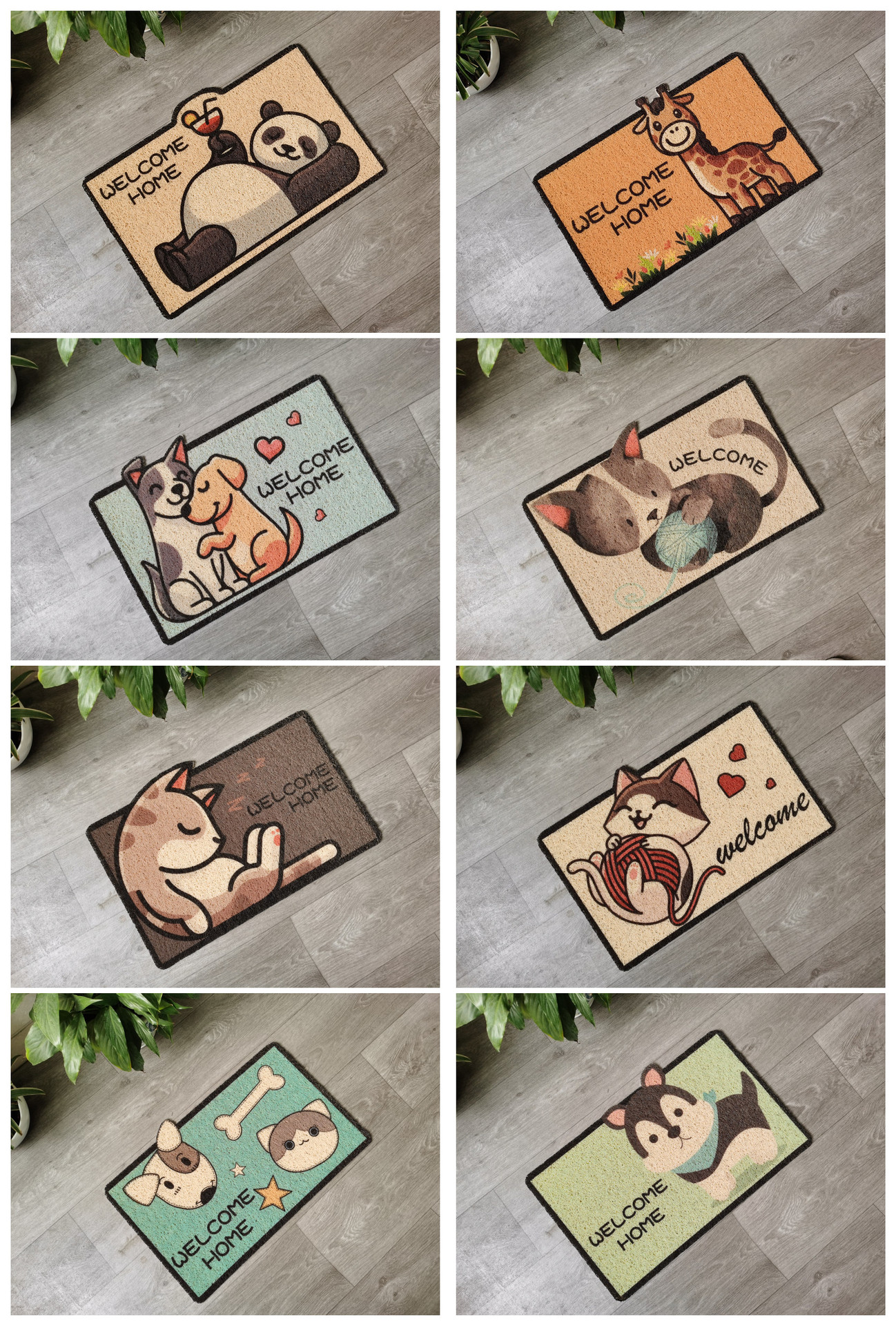 【 Irregular-shaped cartoon floor Mat 】PVC wire ring door mat, anti-slip entrance mat, sand-scraping and dust-removing foot mat, floor mat for entering pic 4