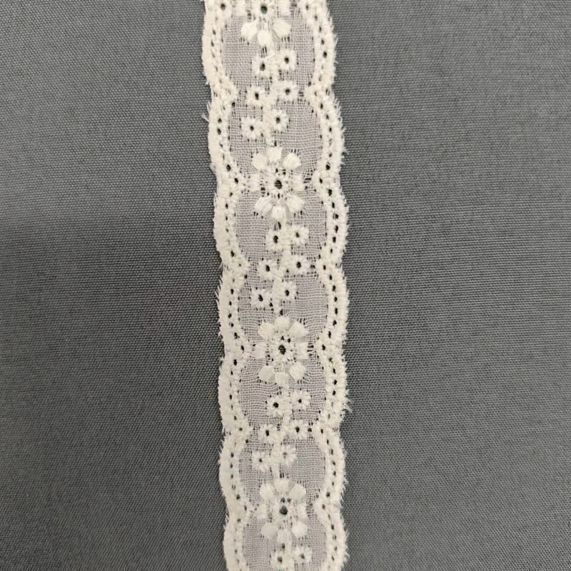 Wholesale of cotton embroidered lace, hollowed-out lace, embroidered skirt hem, clothing accessories, milk silk, perforated, barcode 2.5 pic 69