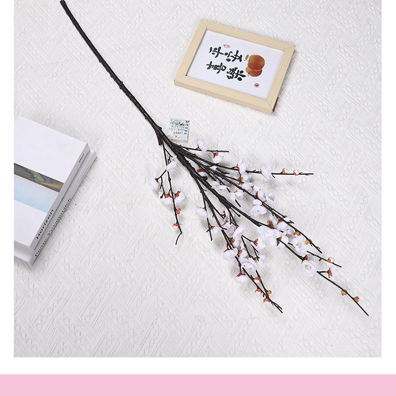 Cross-border artificial roses, plastic artificial flowers, artificial green plants, single plum blossoms, flower arrangement decorative items, sets, festival props pic 7