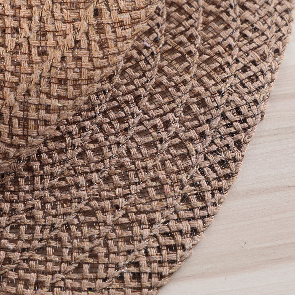 Casual retro wheat ear placemats, circular perforated cotton yarn heat insulation pads, simple style, natural color, anti-slip bowl MATS, placemats, heat-resistant pads pic 6