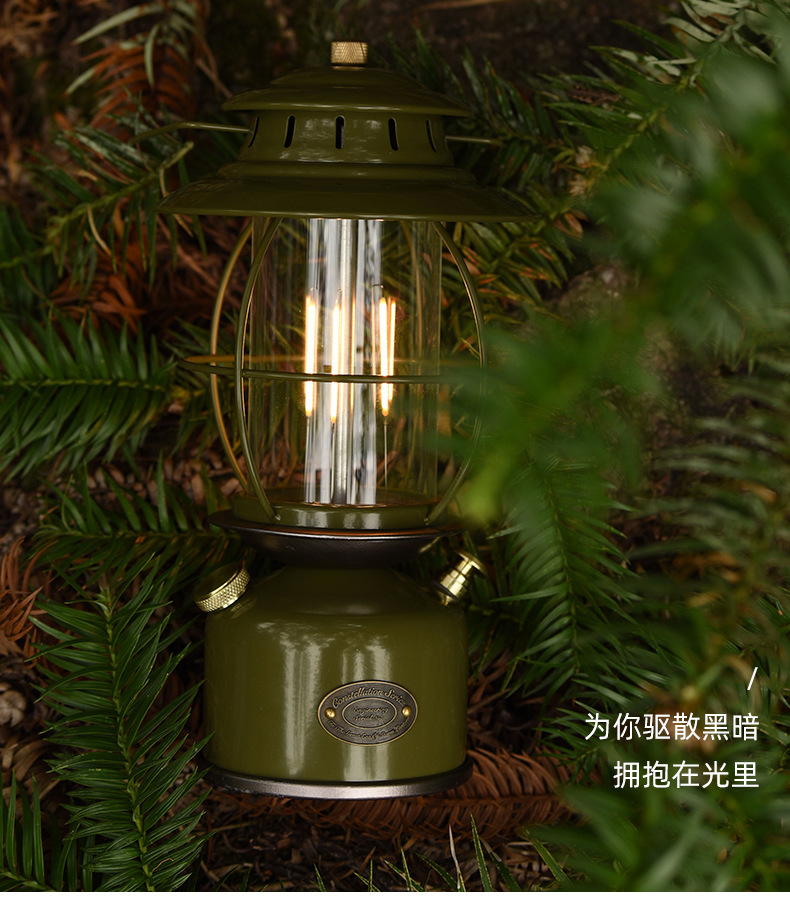 精致品质露营灯森系LED大容量电池超长续航复古风马灯露营照明灯详情16