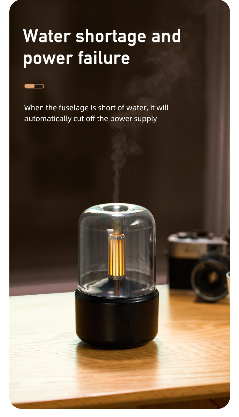 New candlelight aroma diffuser, essential oil nebulizer, smart diffuser, portable humidifier, home indoor desktop pic 24