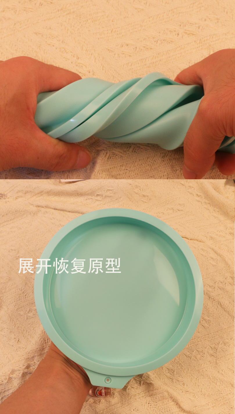 4寸6寸8寸彩虹硅胶烘焙蛋糕模具 分层圆形烤盘 硅胶碗 一体式蛋糕胚制作工具 高温耐用易清洗详情7