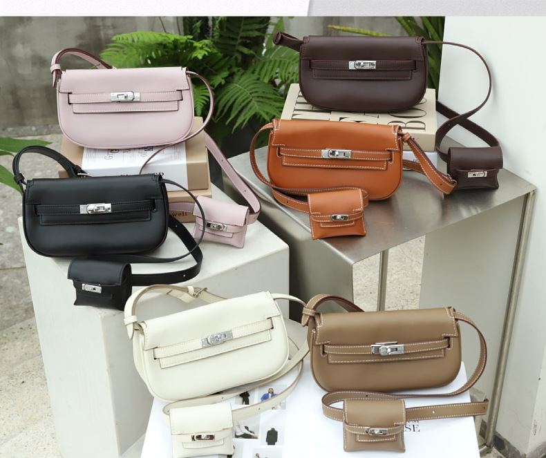 2024新款真皮moove凯莉汤圆包二合一迷你单肩斜垮多功能马鞍女包详情11