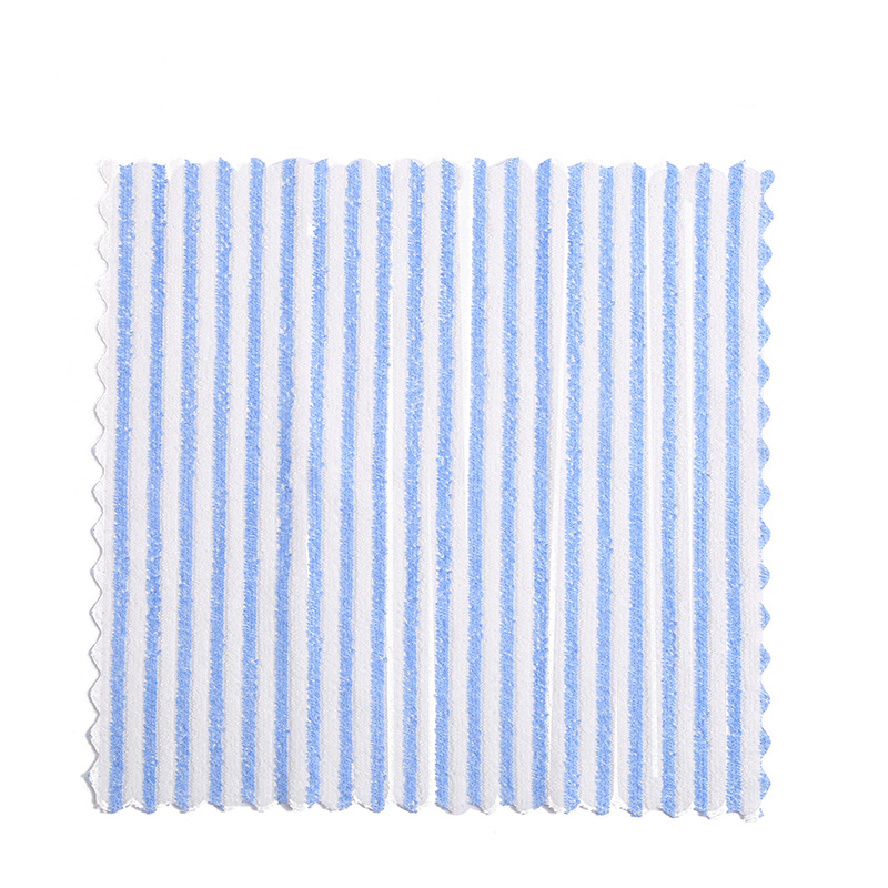 Venta directa de fábrica toalla de cocina antiaderezo paño pequeño engrosado paño cuadrado absorbente de doble cara rayas toalla de paño bichet pic 7