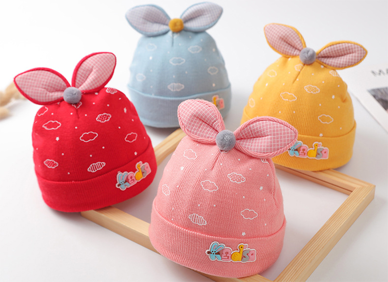 Conejo bebé sombrero de lana de invierno bebé calor gorra de gorra para lactantes recién nacidos litros per seriamente las orejas pic 8