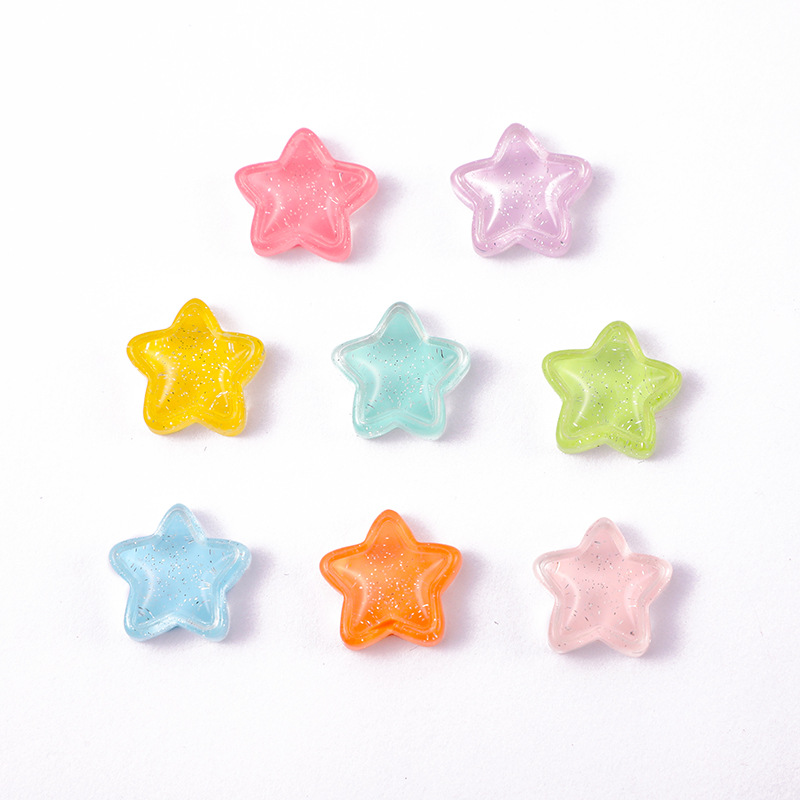 卡通冰透星星树脂配件DIY手机壳发卡奶油胶贴片饰品配件材料批发详情13