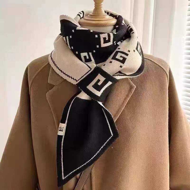 秋冬季韩版新款加厚双面千鸟格百搭保暖围巾氛围学生日韩系简约格详情9