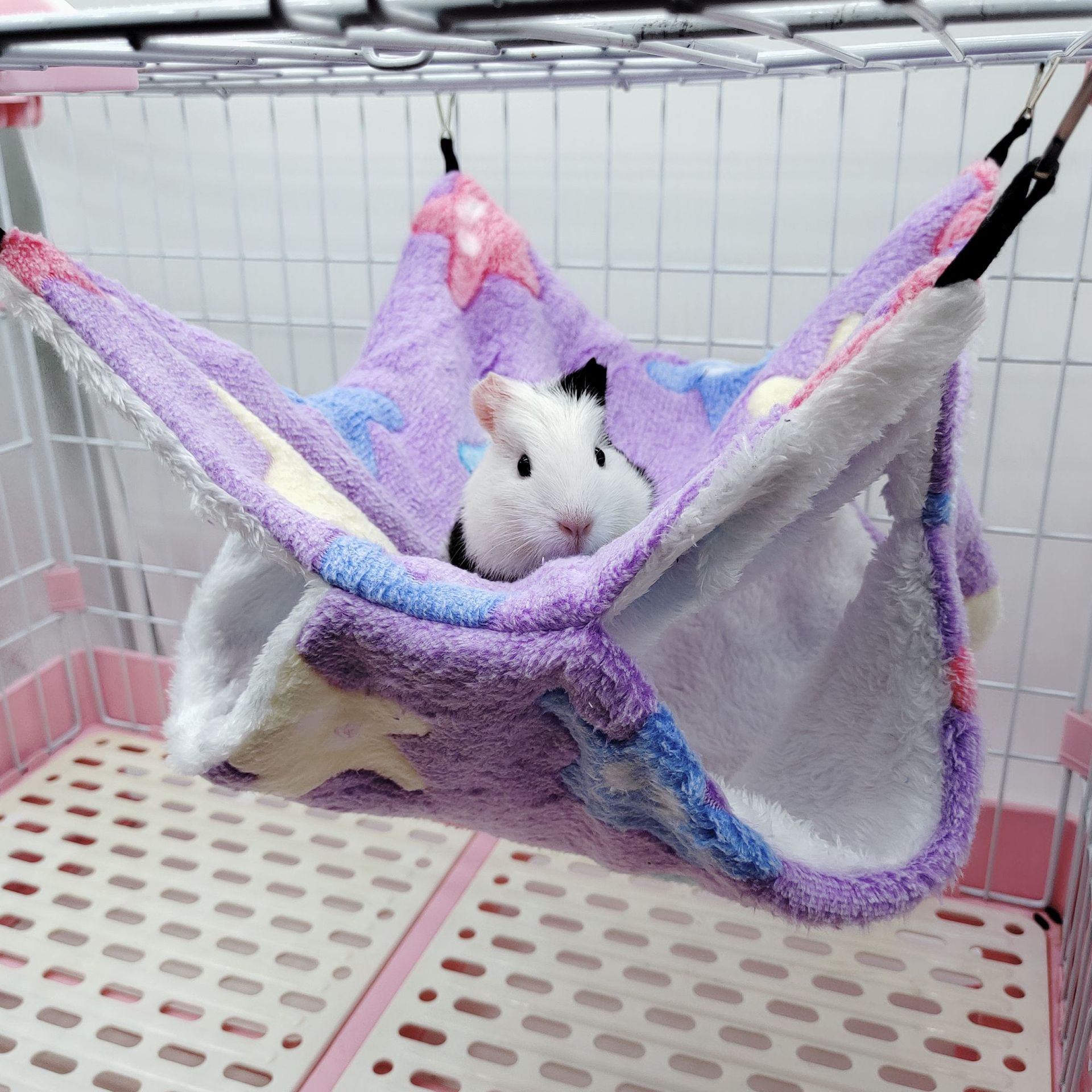 蜜袋鼯保暖双层夹层吊床小宠吊床悬挂式松鼠睡袋宠物用品仓鼠吊床详情47
