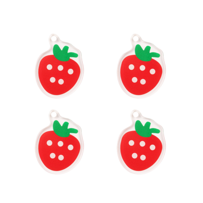 Wholesale of new printed strawberry acrylic transparent sheet diy handcrafted earrings and keychain accessories materials pic 9