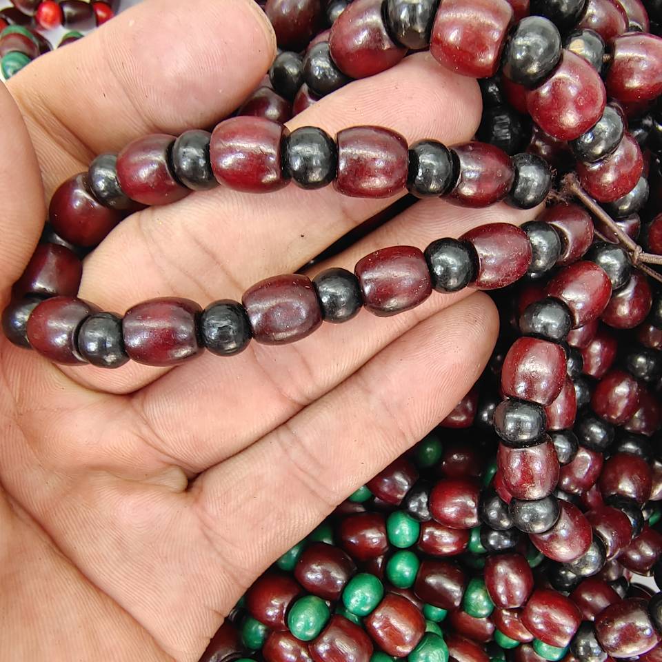 New colored beaded wood bracelet, wooden bracelet accessory, jewelry, exquisite bracelet, one-yuan and two-yuan small gift pic 2