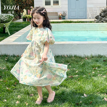国潮YOJIA女童国风连衣裙夏装2025新款中式超仙女孩公主裙儿童节裙子详情6