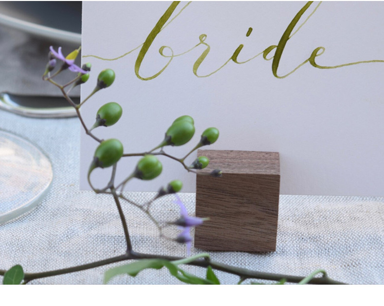 工厂批发底座实木台历名片明信片木质摆件 创意手机木制支架定制详情15