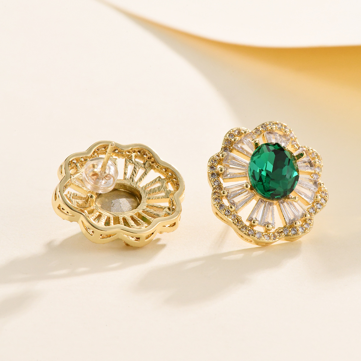 S925银针韩版耳饰批发方形简约小众设计耳钉女淡水珍珠纯铜微镶耳详情16