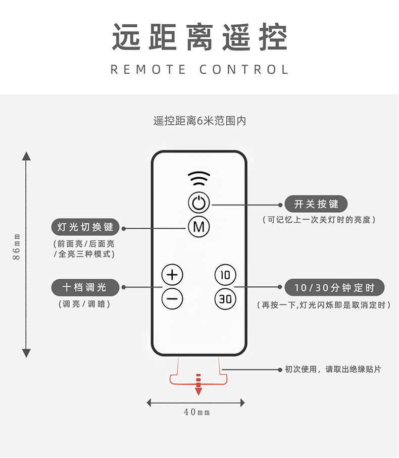 Oval night light, remote control, dual USB sockets, creative desk lamp, ten-speed dimming, bedroom led eye-protecting reading lamp pic 13