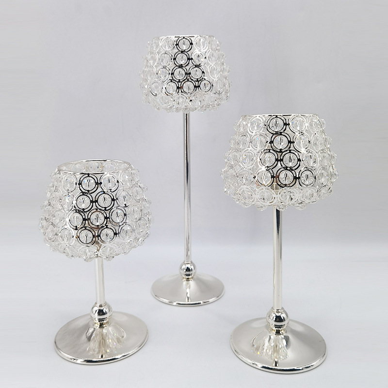 Retro golden candlesticks, crystal candlesticks, wedding decorations, cross-border supply, candlestick ornaments, candlelight dinner candlesticks pic 5