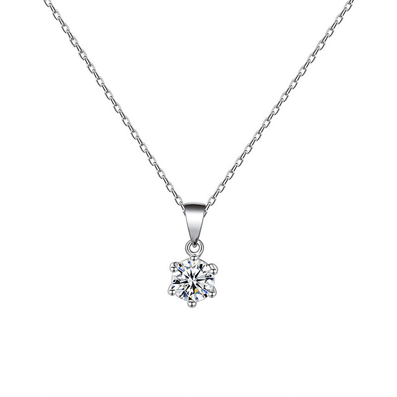 A high-quality imitation D-color moissanite four-leaf clover female pendant with eight hearts and eight arrows from a live-streaming product by a popular influencer on Kuaishou and Douyin pic 66