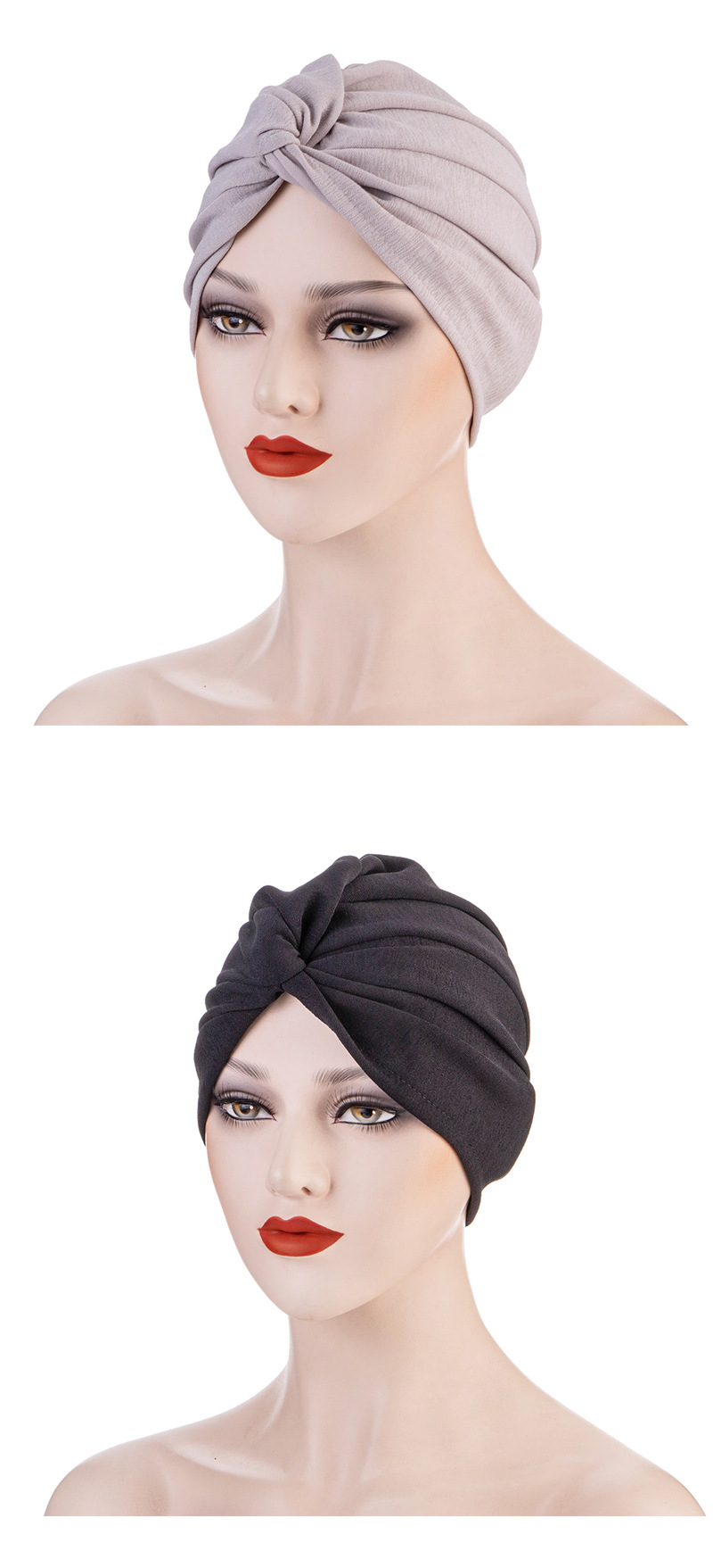 New stretch fabric forehead cross-colored base Indian headscarf and Muslim headscarf cap from Amazon in Europe and America pic 32