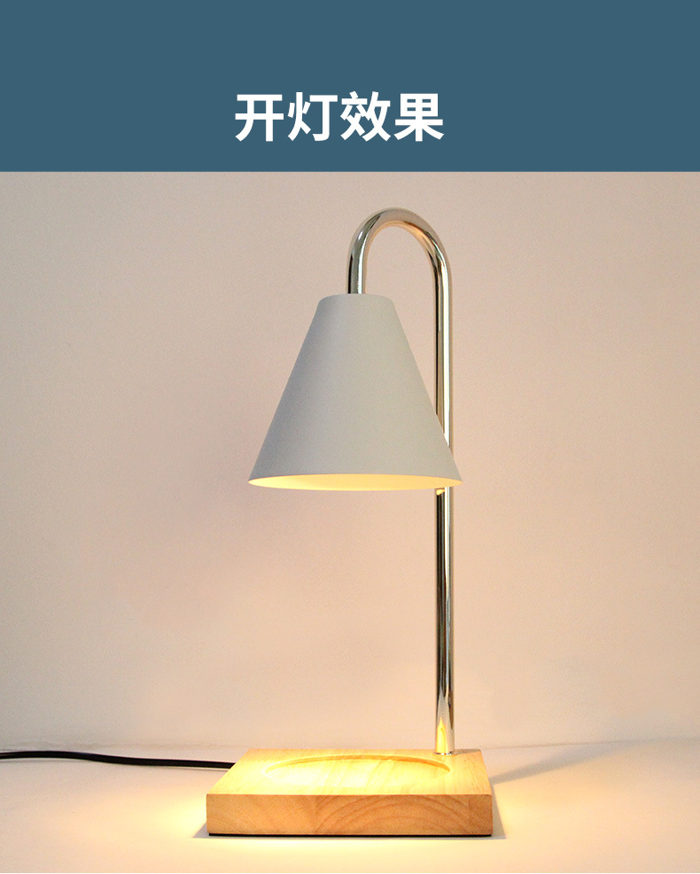 Aromatherapy melting candle wax lamp, retro and nostalgic marble melting candle lamp, home creative table lamp, plug-in dimming candlestick pic 10