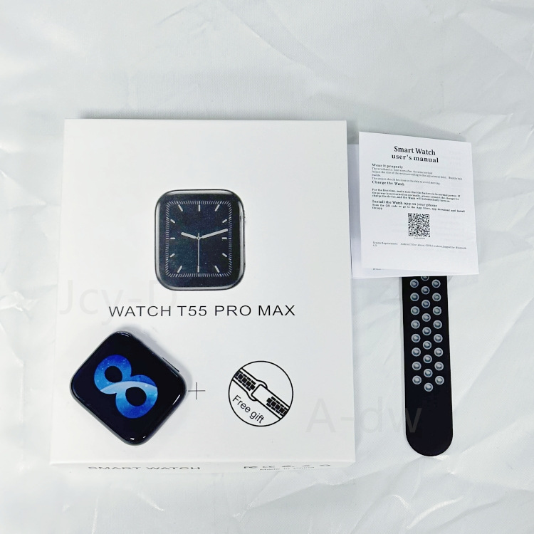 跨境电商AH19智能手表套盒圆盘蓝牙手表+透明1代耳机运动心率血压详情2