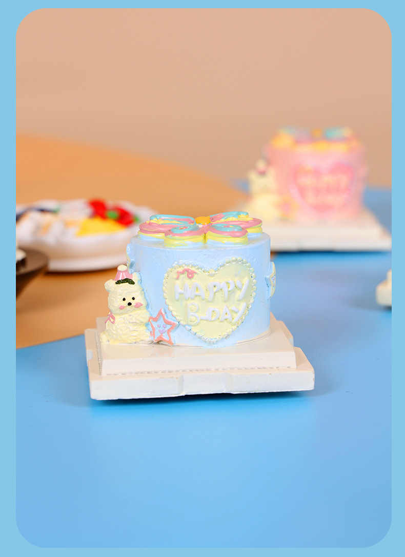 Simulated cake, food, refrigerator stickers, magnetic stickers, creative 3D stereoscopic afternoon tea, resin decorative magnetic photo stickers pic 10