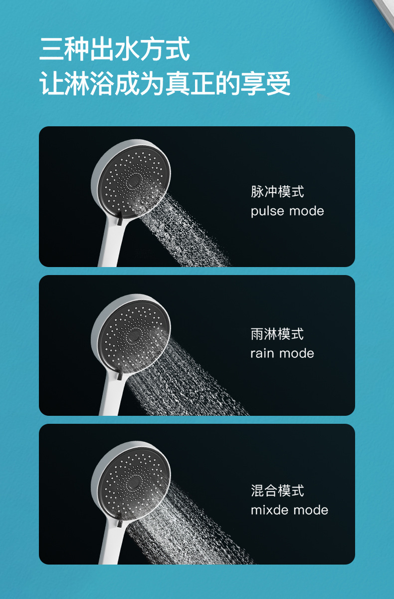 Bathroom all-copper white shower head set, home bathroom constant temperature shower head, rain shower head and pressure-increasing nozzle set pic 24