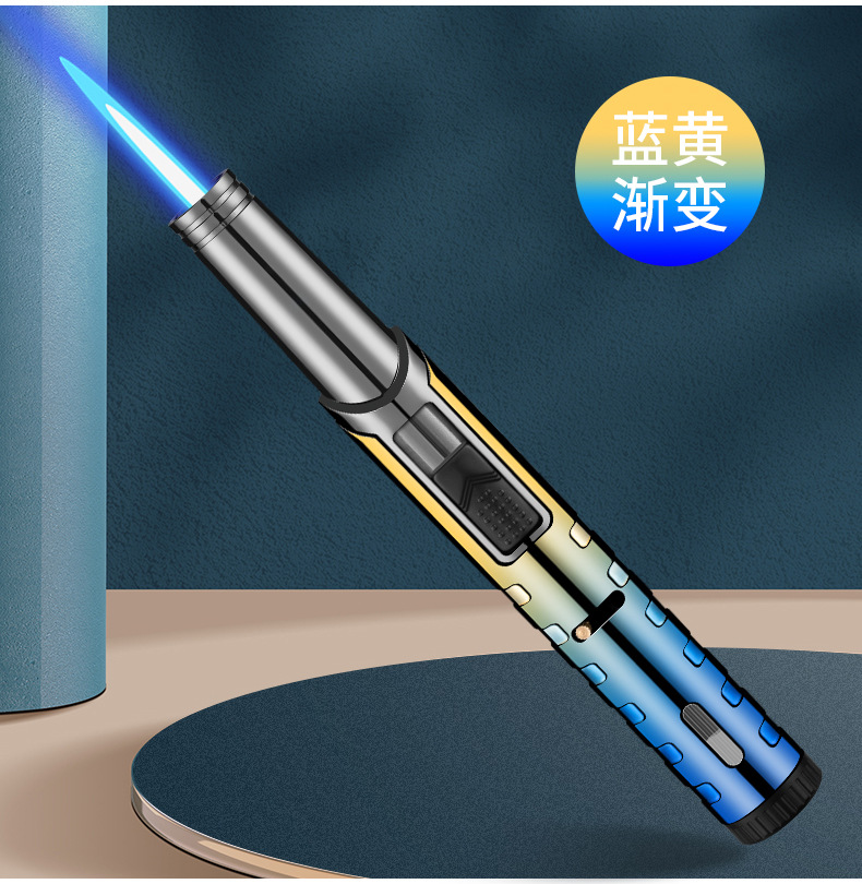 Simple moxibustion windproof lighter, cigar red mini compact high-temperature resistant creative inflatable Wenzhou lighter pic 30