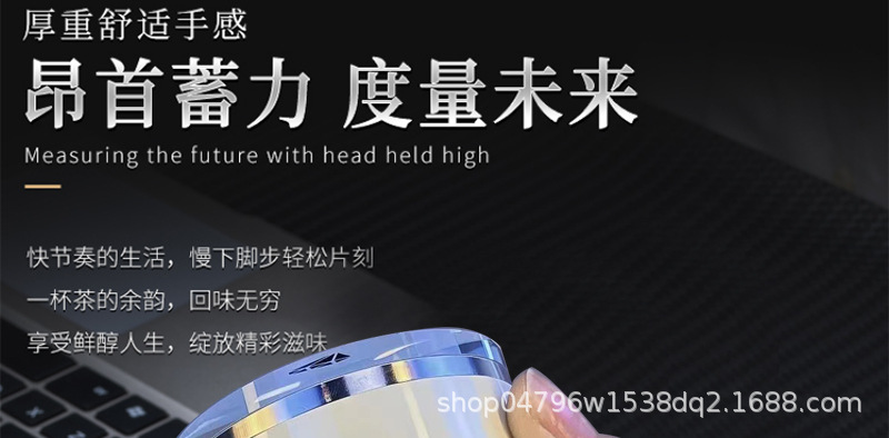 The new thickened heat-resistant glass cup, portable tea-water separation glass cup, compact and suitable for both men and women, large-capacity dwen Dwen cup pic 27