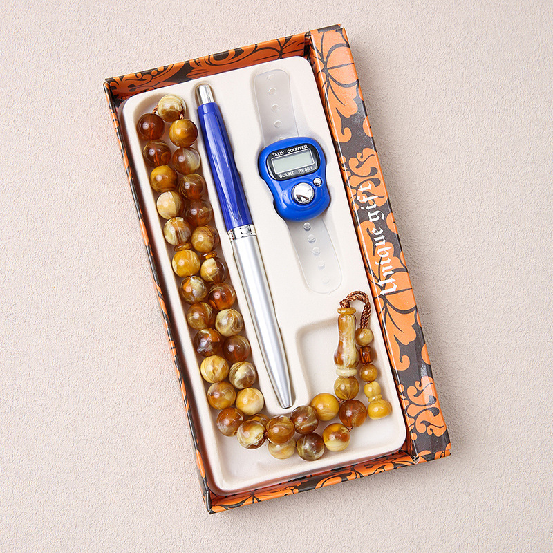 中东沙特礼拜赞珠33颗念珠三件套男女手持手串中东爆款手链批发详情5