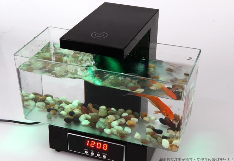 创意桌面水族箱USB迷你小型观赏金龙鱼亚克力生态鱼缸儿童节礼物详情14