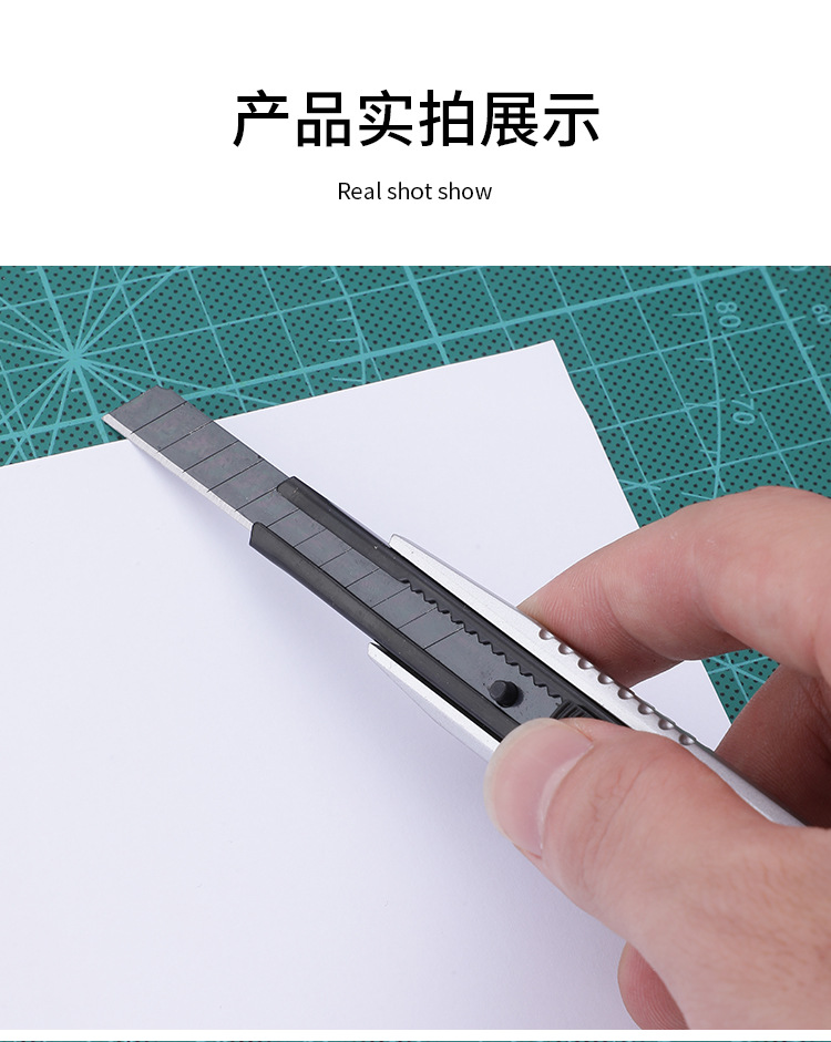 Nuevo cuchillo de utilidad acero inoxidable acero de aleación hoja negra estudiante herramientas de escritorio papel pintado portaherramientas laminación corte de papel cuchillos fabricantes pic 10