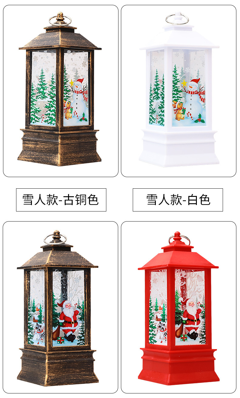 Ramadan Christmas lantern, antique kerosene flame, plastic brocade decoration, electronic candle stand, imported cross-border wholesale, street stall, Douyin bestseller, wedding guide, LED horse lantern, soft decoration props, fireplace RK9166 pic 7