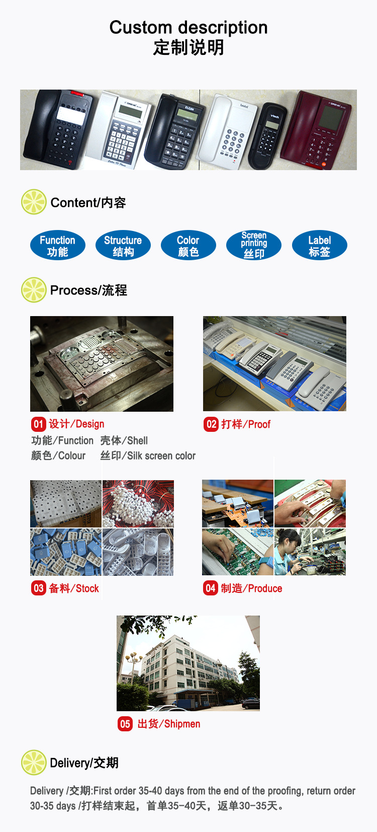 定制说明