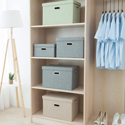 棉麻加强折叠收纳凳储物凳换鞋凳棉麻收纳箱沙发凳收納椅泡脚桶凳详情3