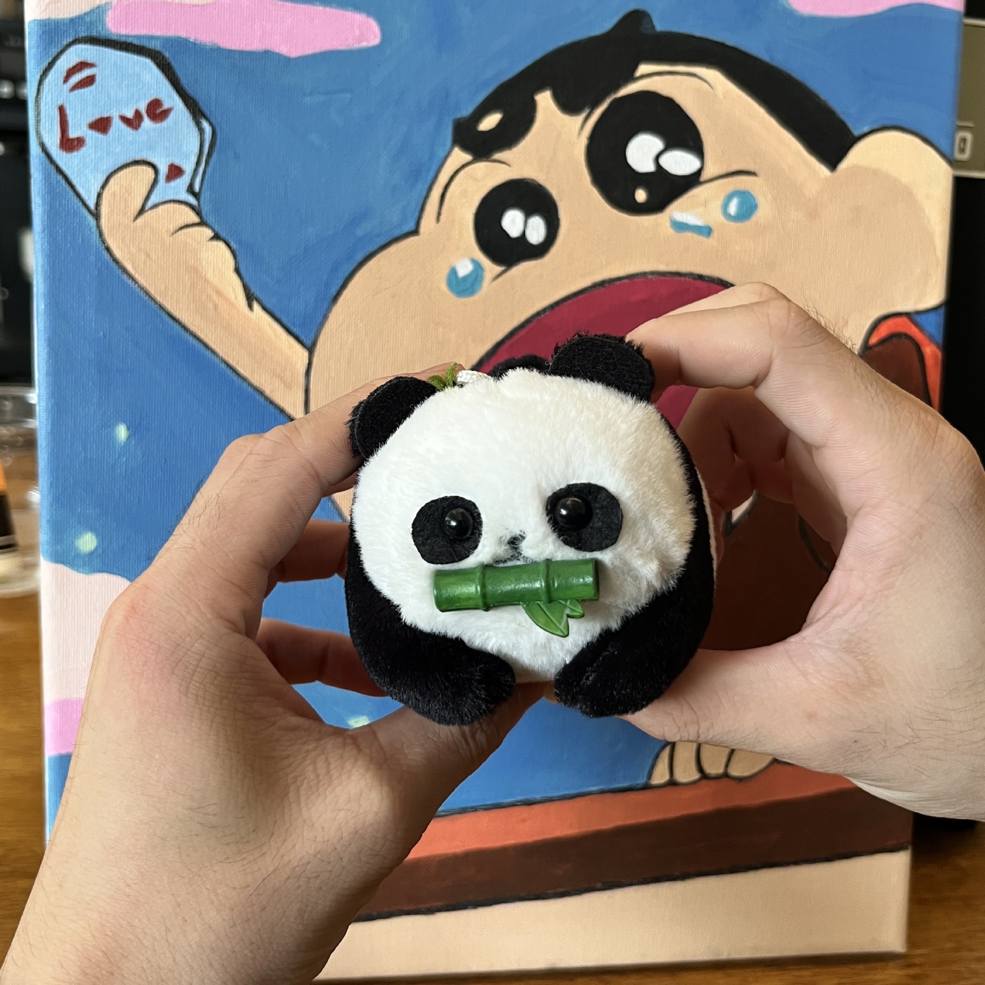 抖音同款拉线摇尾巴小熊猫毛绒拉绳玩具玩偶公仔挂件情侣生日礼物详情8